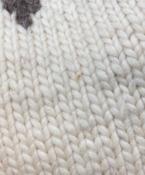 KANATA（カナタ）KANATA (カナタ) カウチンニットジャケット アイボリー×ブラウン サイズ:不明の古着・服飾アイテム