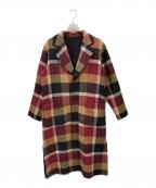 BLUE LABEL CRESTBRIDGEブルーレーベルクレストブリッジ）の古着「リバーシブルロングコート」｜レッド×ベージュ