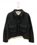 ANCELLMアンセルム）の古着「SHRINK WOOL LAYERING JACKET」｜ブラック