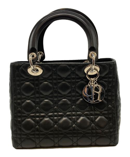 Christian Dior（クリスチャン ディオール）Christian Dior (クリスチャン ディオール) Lady Dior バッグ ミディアム ブラックの古着・服飾アイテム