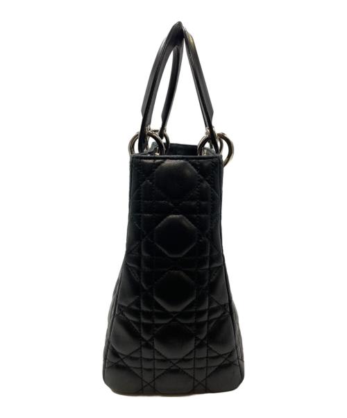 Christian Dior（クリスチャン ディオール）Christian Dior (クリスチャン ディオール) Lady Dior バッグ ミディアム ブラックの古着・服飾アイテム