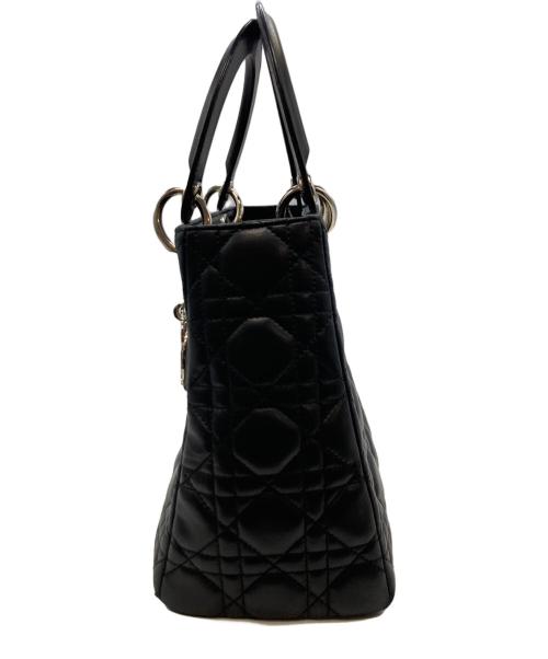 Christian Dior（クリスチャン ディオール）Christian Dior (クリスチャン ディオール) Lady Dior バッグ ミディアム ブラックの古着・服飾アイテム