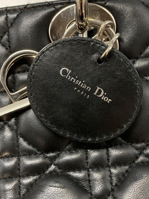 Christian Dior（クリスチャン ディオール）Christian Dior (クリスチャン ディオール) Lady Dior バッグ ミディアム ブラックの古着・服飾アイテム