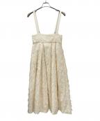 OBLIオブリ）の古着「米沢別注フリンジジャンパースカート」｜アイボリー