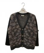 TTT MSWティー）の古着「レオパードニットカーディガン」｜ブラック