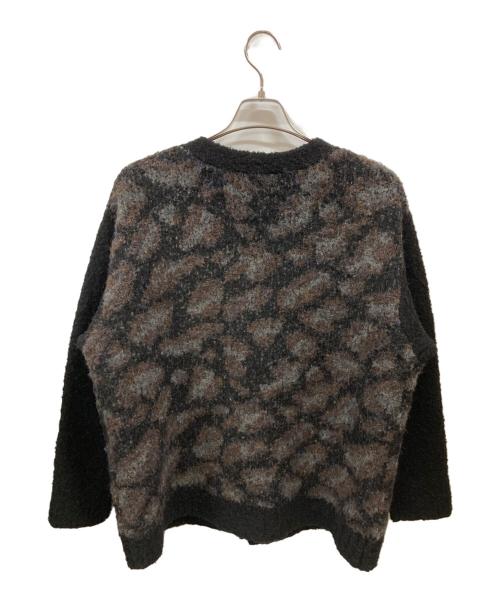 TTT MSW（ティー）TTT MSW (ティー) レオパードニットカーディガン ブラック サイズ:Ｍの古着・服飾アイテム
