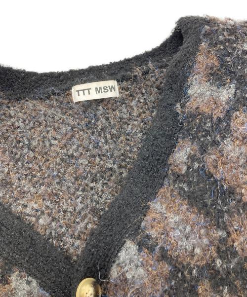 TTT MSW（ティー）TTT MSW (ティー) レオパードニットカーディガン ブラック サイズ:Ｍの古着・服飾アイテム
