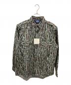 WOOLRICHウールリッチ）の古着「総柄サファリシャツ」｜グリーン×グレー