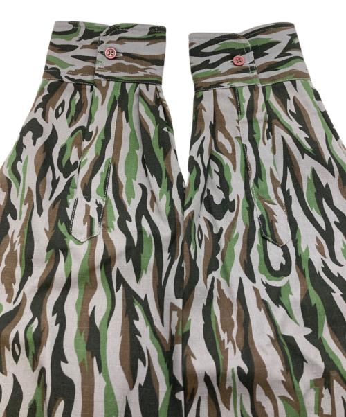 WOOLRICH（ウールリッチ）WOOLRICH (ウールリッチ) 総柄サファリシャツ グリーン×グレー サイズ:Ｍの古着・服飾アイテム