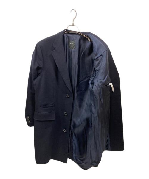 BOSS HUGO BOSS（ボス ヒューゴボス）BOSS HUGO BOSS (ボス ヒューゴボス) カシミヤチェスターコート ネイビー サイズ:52の古着・服飾アイテム