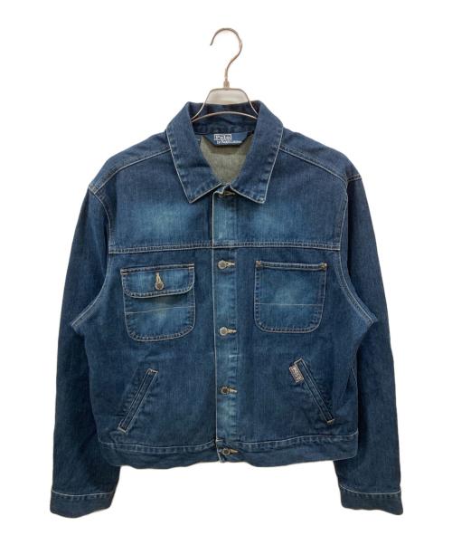POLO RALPH LAUREN（ポロ・ラルフローレン）POLO RALPH LAUREN (ポロ・ラルフローレン) バックシンチデニムジャケット インディゴ サイズ:Lの古着・服飾アイテム