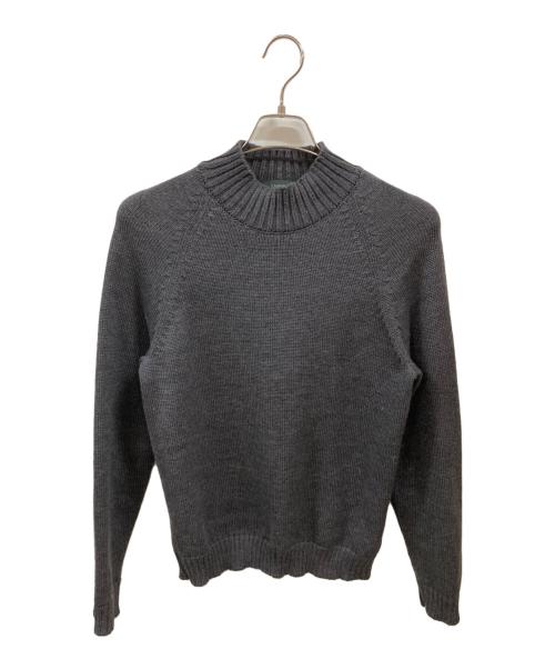 Zanone（ザノーネ）Zanone (ザノーネ) 5ゲージウールソリッドモックネックニット グレー サイズ:46の古着・服飾アイテム