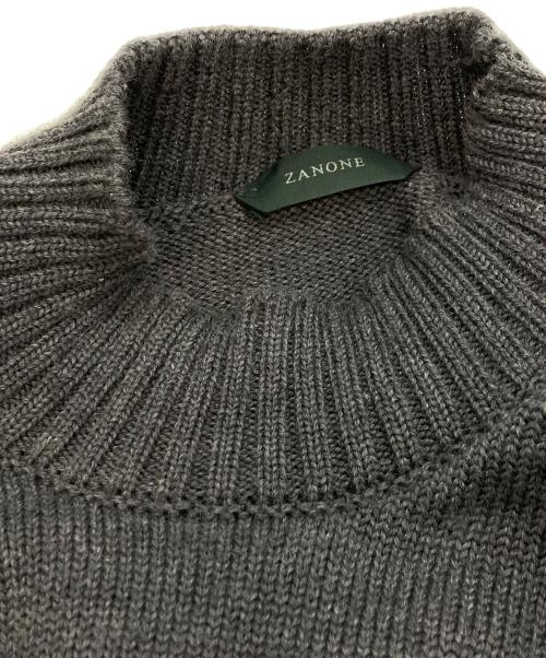 Zanone（ザノーネ）Zanone (ザノーネ) 5ゲージウールソリッドモックネックニット グレー サイズ:46の古着・服飾アイテム