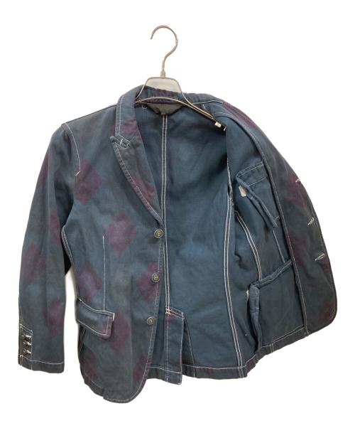 COMME des GARCONS（コムデギャルソン）COMME des GARCONS (コムデギャルソン) アーガイル柄テーラードジャケット ネイビー×パープル サイズ:Sの古着・服飾アイテム
