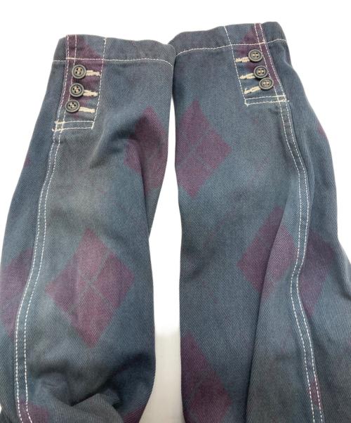 COMME des GARCONS（コムデギャルソン）COMME des GARCONS (コムデギャルソン) アーガイル柄テーラードジャケット ネイビー×パープル サイズ:Sの古着・服飾アイテム