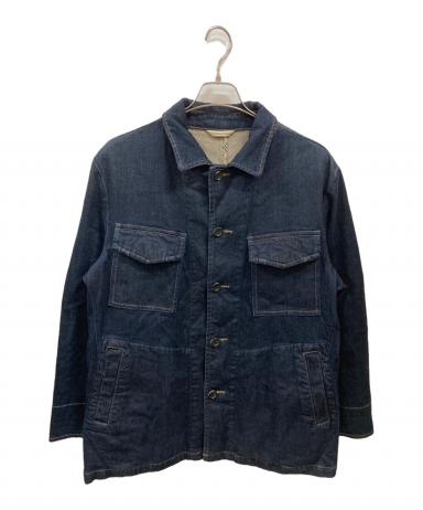美品！バーバリーロンドン　デニムカバーオール　XL　ノバチェック　黒 中古・古着通販】BURBERRY LONDON (バーバリーロンドン) デニム