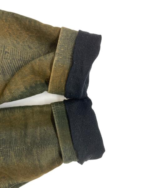 A.P.C.（アーペーセー）A.P.C. (アーペーセー) パイソン柄シングルライダースジャケット　初期 ARCHIVE カーキ サイズ:Ｍの古着・服飾アイテム