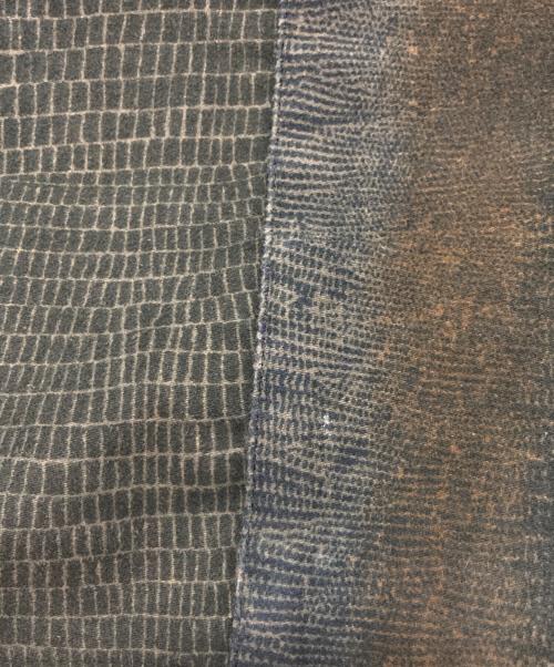 A.P.C.（アーペーセー）A.P.C. (アーペーセー) パイソン柄シングルライダースジャケット　初期 ARCHIVE カーキ サイズ:Ｍの古着・服飾アイテム