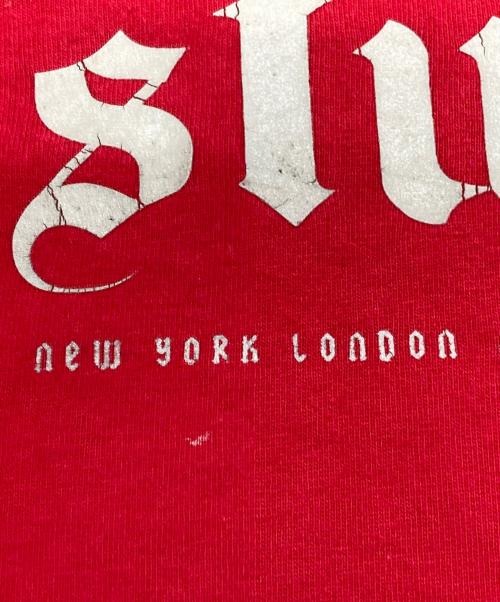 stussy（ステューシー）stussy (ステューシー) スカルプリントTシャツ レッド サイズ:Ⅼの古着・服飾アイテム