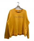 stussyステューシー）の古着「00Sプリントスウェット」｜イエロー