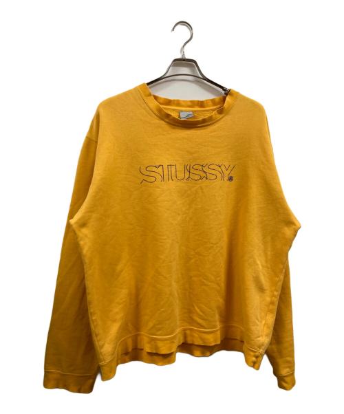 stussy（ステューシー）stussy (ステューシー) 00Sプリントスウェット イエロー サイズ:XLの古着・服飾アイテム