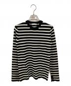 MADISON BLUEマディソンブルー）の古着「CREW NECK BORDER PO」｜ホワイト×ブラック