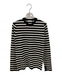 MADISON BLUE（マディソンブルー）の古着「CREW NECK BORDER PO」｜ホワイト×ブラック