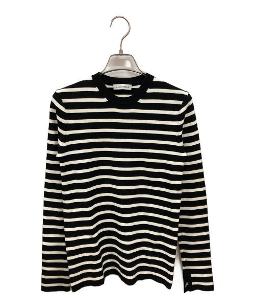 MADISON BLUE（マディソンブルー）MADISON BLUE (マディソンブルー) CREW NECK BORDER PO ホワイト×ブラック サイズ:Sの古着・服飾アイテム