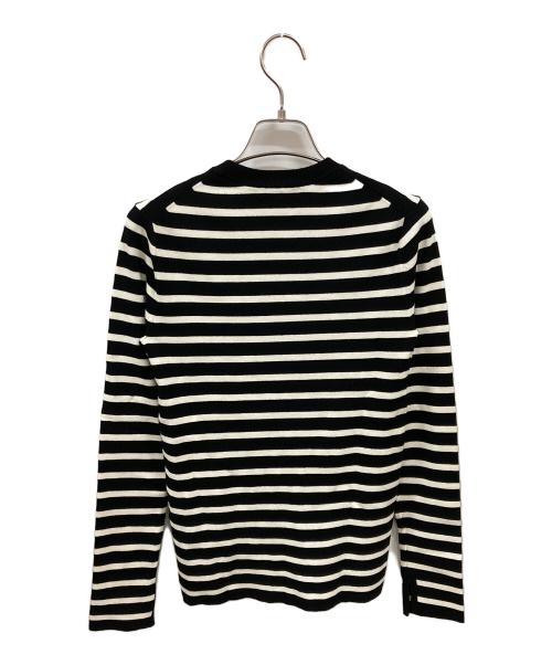 MADISON BLUE（マディソンブルー）MADISON BLUE (マディソンブルー) CREW NECK BORDER PO ホワイト×ブラック サイズ:Sの古着・服飾アイテム