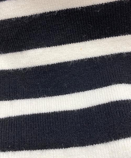 MADISON BLUE（マディソンブルー）MADISON BLUE (マディソンブルー) CREW NECK BORDER PO ホワイト×ブラック サイズ:Sの古着・服飾アイテム