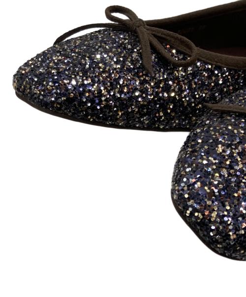 Le Talon（ル タロン）Le Talon (ル タロン) フレンチスクエアバレエ ネイビー×ブラウン サイズ: 23 1/2の古着・服飾アイテム