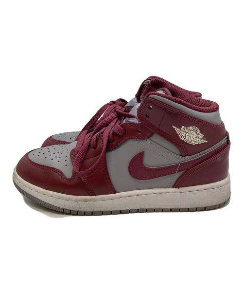NIKE（ナイキ）NIKE (ナイキ) AIR JORDAN 1MID レッド×グレー サイズ:23cmの古着・服飾アイテム