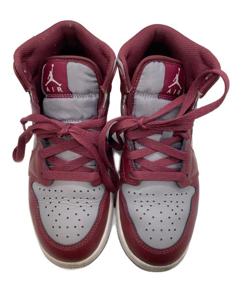 NIKE（ナイキ）NIKE (ナイキ) AIR JORDAN 1MID レッド×グレー サイズ:23cmの古着・服飾アイテム