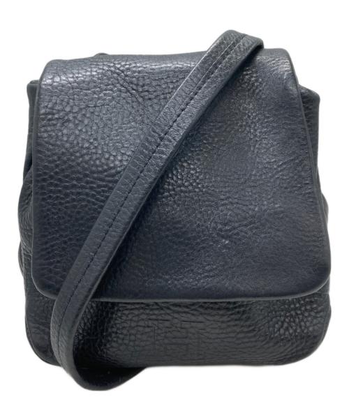 HIROFU（ヒロフ）HIROFU (ヒロフ) レザーショルダーバッグ ネイビーの古着・服飾アイテム