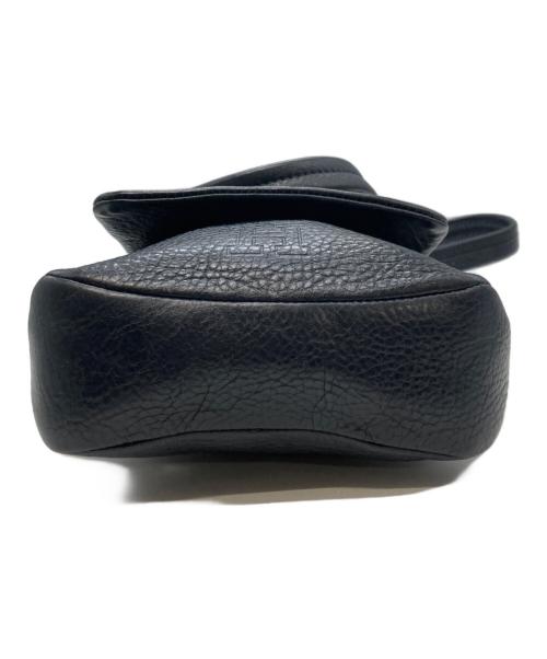 HIROFU（ヒロフ）HIROFU (ヒロフ) レザーショルダーバッグ ネイビーの古着・服飾アイテム