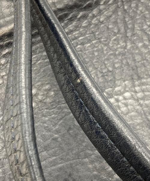 HIROFU（ヒロフ）HIROFU (ヒロフ) レザーショルダーバッグ ネイビーの古着・服飾アイテム