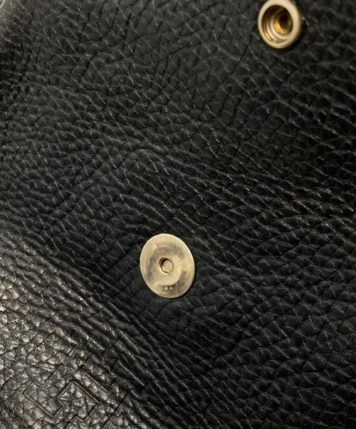 HIROFU（ヒロフ）HIROFU (ヒロフ) レザーショルダーバッグ ネイビーの古着・服飾アイテム