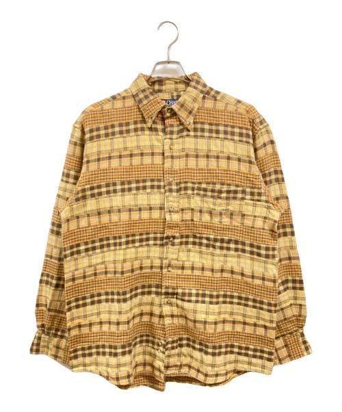CHAPS RALPH LAUREN（チャップス ラルフローレン）CHAPS RALPH LAUREN (チャップス ラルフローレン) パッチワークシャツ イエロー サイズ:Lの古着・服飾アイテム