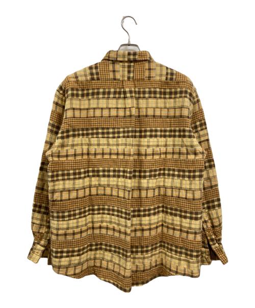 CHAPS RALPH LAUREN（チャップス ラルフローレン）CHAPS RALPH LAUREN (チャップス ラルフローレン) パッチワークシャツ イエロー サイズ:Lの古着・服飾アイテム