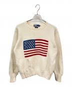 POLO RALPH LAURENポロ・ラルフローレン）の古着「星条旗コットンニット」｜ホワイト