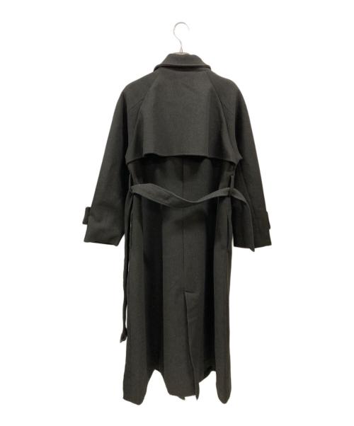 GRL（グレイル）GRL (グレイル) 襟3Wayベルト付きフェイクウールトレンチコート　グレイル　ze783 グレー サイズ:Ｍの古着・服飾アイテム