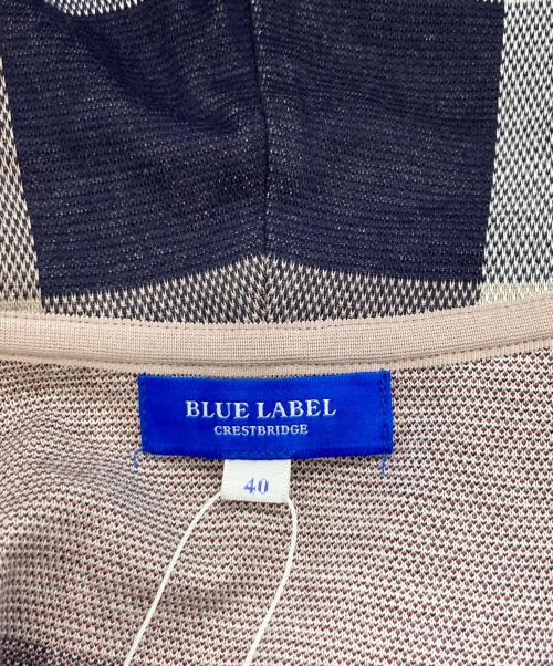 BLUE LABEL CRESTBRIDGE（ブルーレーベルクレストブリッジ）BLUE LABEL CRESTBRIDGE (ブルーレーベルクレストブリッジ) チェックジップパーカー ベージュ×ブラック サイズ:40の古着・服飾アイテム