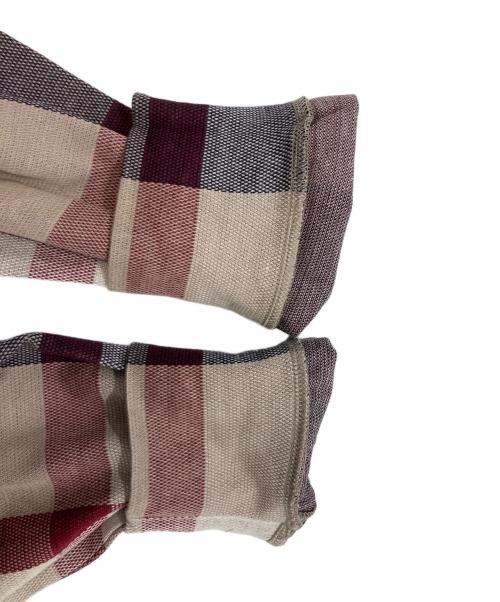 BLUE LABEL CRESTBRIDGE（ブルーレーベルクレストブリッジ）BLUE LABEL CRESTBRIDGE (ブルーレーベルクレストブリッジ) チェックジップパーカー ベージュ×ブラック サイズ:40の古着・服飾アイテム