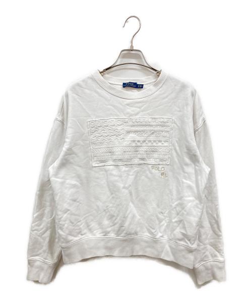 POLO RALPH LAUREN（ポロ・ラルフローレン）POLO RALPH LAUREN (ポロ・ラルフローレン) スウェット ホワイト サイズ:Sの古着・服飾アイテム