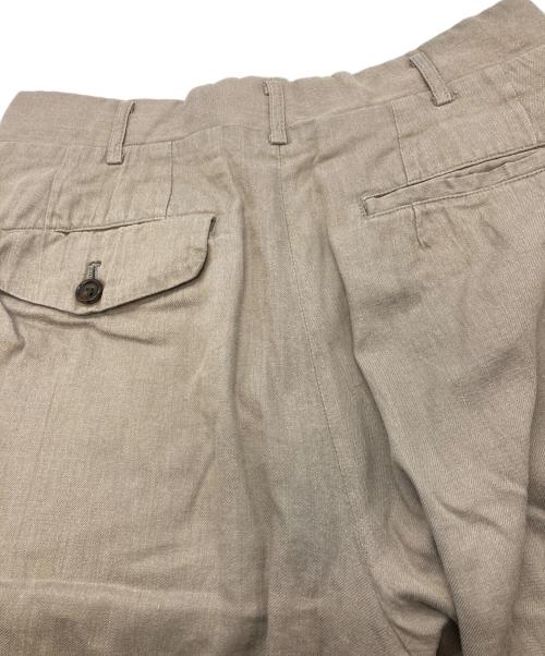COMME des GARCONS（コムデギャルソン）COMME des GARCONS (コムデギャルソン) リネンコットンワイドスラックス ベージュ サイズ:Sの古着・服飾アイテム