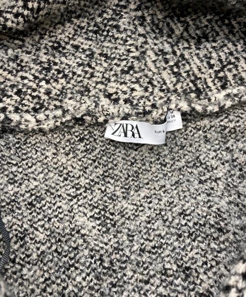ZARA（ザラ）ZARA (ザラ) ボリュームネックニットコート ブラック サイズ:Lの古着・服飾アイテム