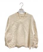 Plageプラージュ）の古着「ファインウールVネックプルオーバー」｜ベージュ