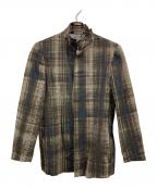 BOTTEGA VENETAボッテガベネタ）の古着「シアサッカージャケット」｜ブラウン