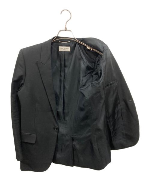 Saint Laurent Paris（サンローランパリ）Saint Laurent Paris (サンローランパリ) 14AW スモーキングピークドラペルジャケット　エディスリマン期  ブラック サイズ:48の古着・服飾アイテム