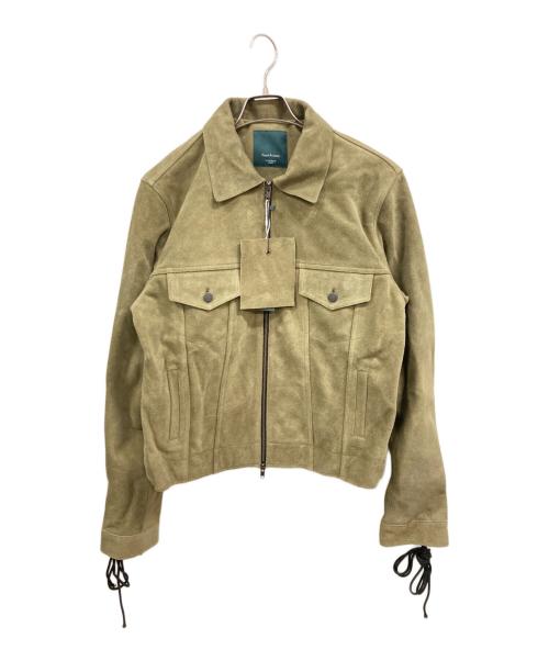 Virgin Ataraxia（ヴァージンアタラクシア）Virgin Ataraxia (ヴァージンアタラクシア) Cathedral 刺繍 SUEDO TRUCKER JACKET ブラウン サイズ:Ｍの古着・服飾アイテム